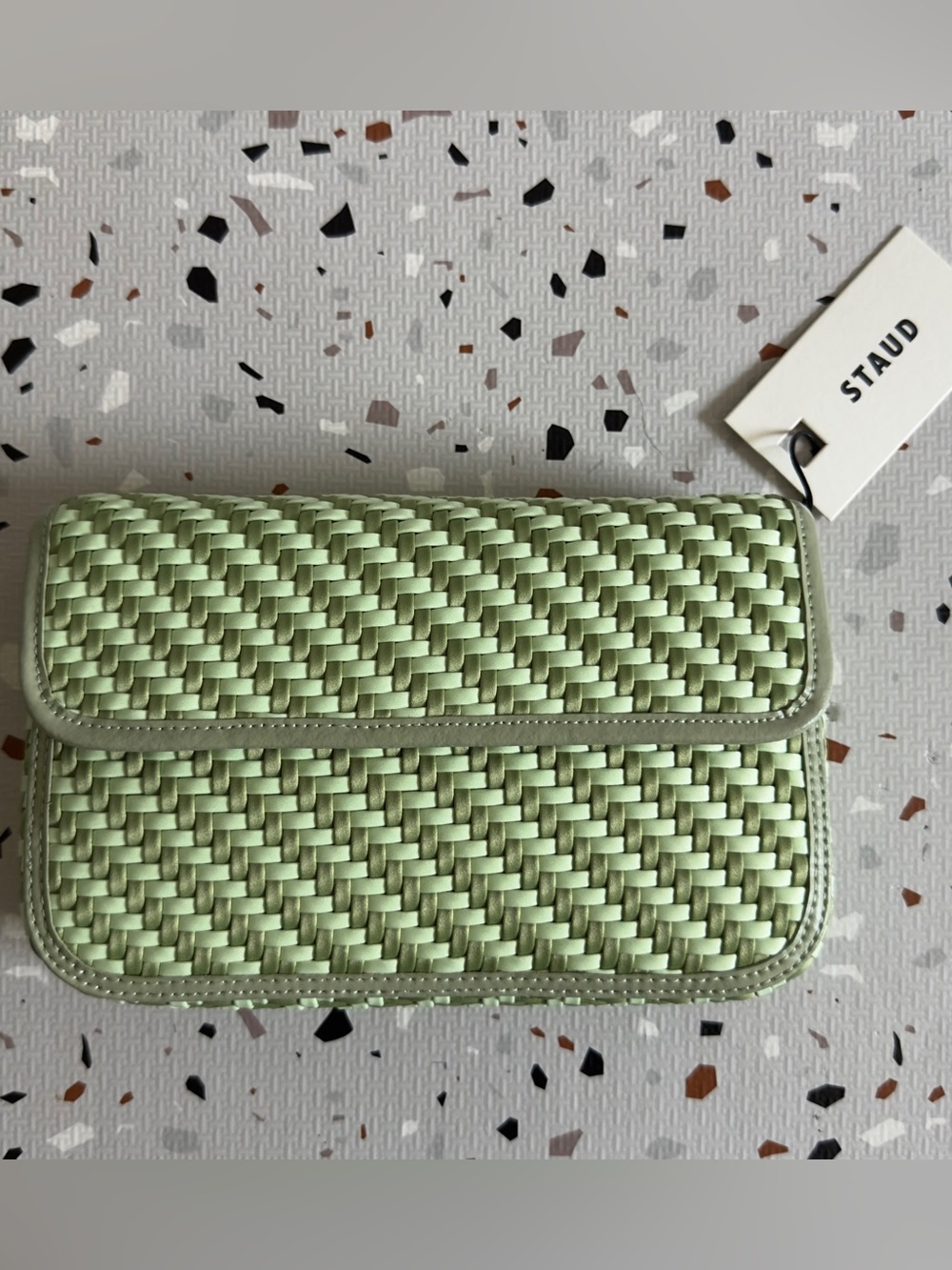Staud Woven Handbag in Green